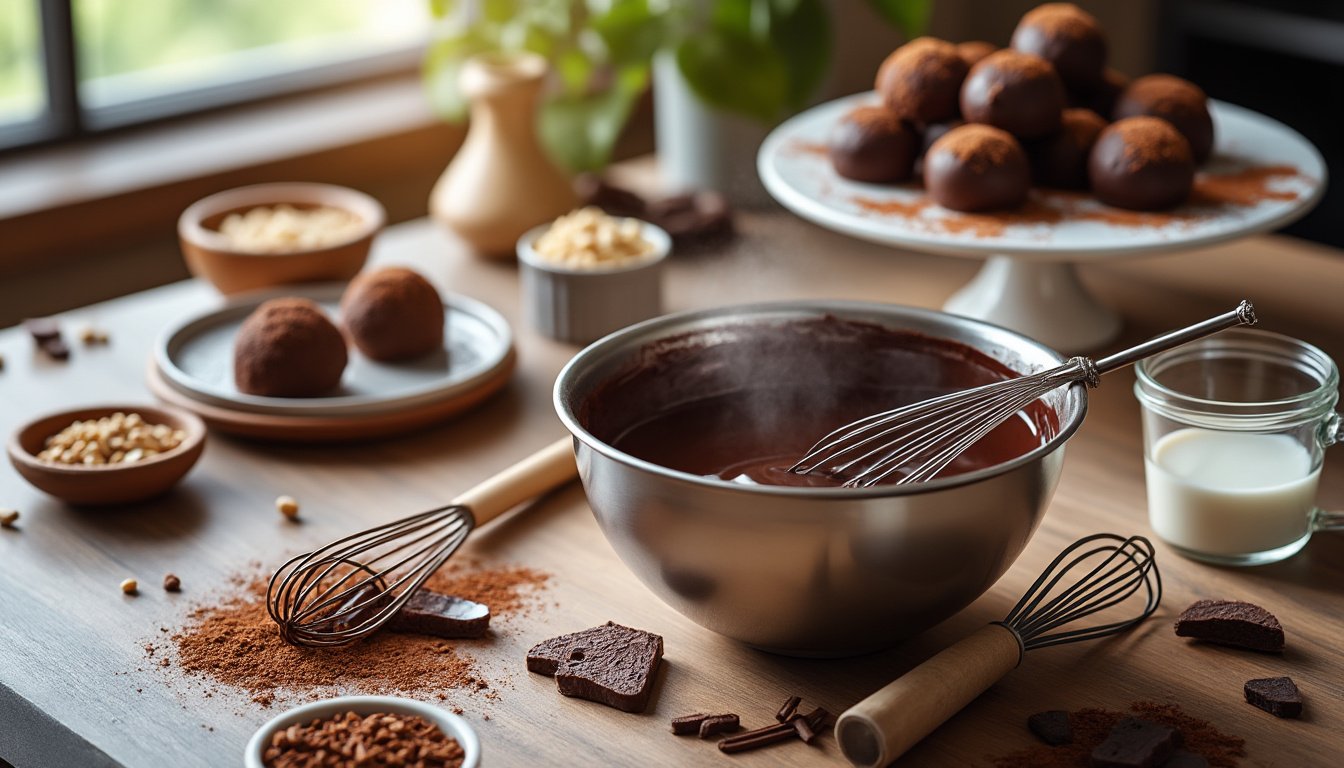 découvrez les secrets pour réussir des truffes au chocolat maison irrésistibles avec notre guide détaillé. des ingrédients au choix aux astuces de préparation, apprenez à confectionner des douceurs délicates qui raviront vos proches et épateront vos invités. suivez nos conseils simples et savourez le plaisir de créer vos propres truffes au chocolat!