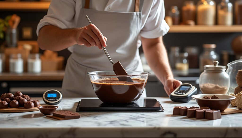 découvrez les astuces et techniques essentielles pour tempérer le chocolat à la maison comme un professionnel. apprenez à obtenir une texture lisse et brillante, idéale pour vos créations pâtissières et vos confiseries.