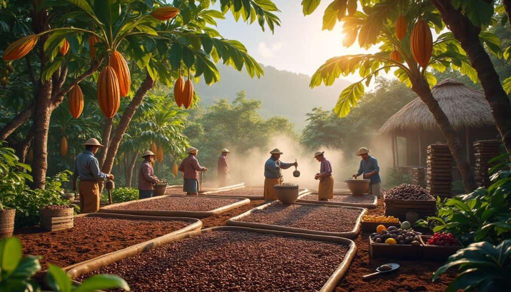 découvrez le fascinant voyage du cacao, de sa plantation exotique à la délicieuse tablette de chocolat que vous dégustez. explorez les étapes clés de cette transformation et apprenez-en plus sur l'art de la chocolaterie.