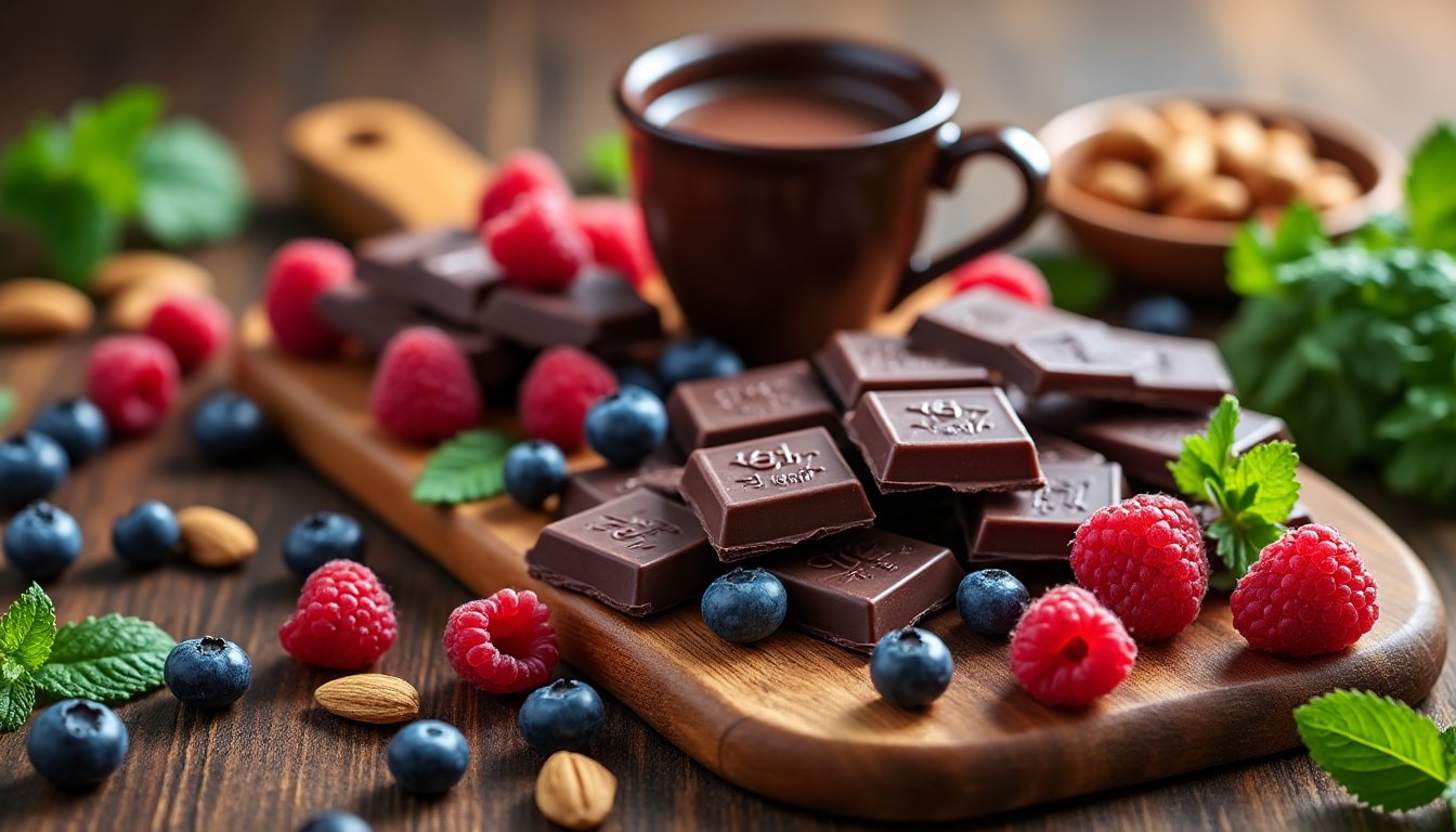 découvrez les incroyables bienfaits du chocolat noir pour votre santé : il améliore la circulation sanguine, booste le moral et regorge d'antioxydants. apprenez comment intégrer ce délice au quotidien tout en savourant ses effets positifs sur votre bien-être.