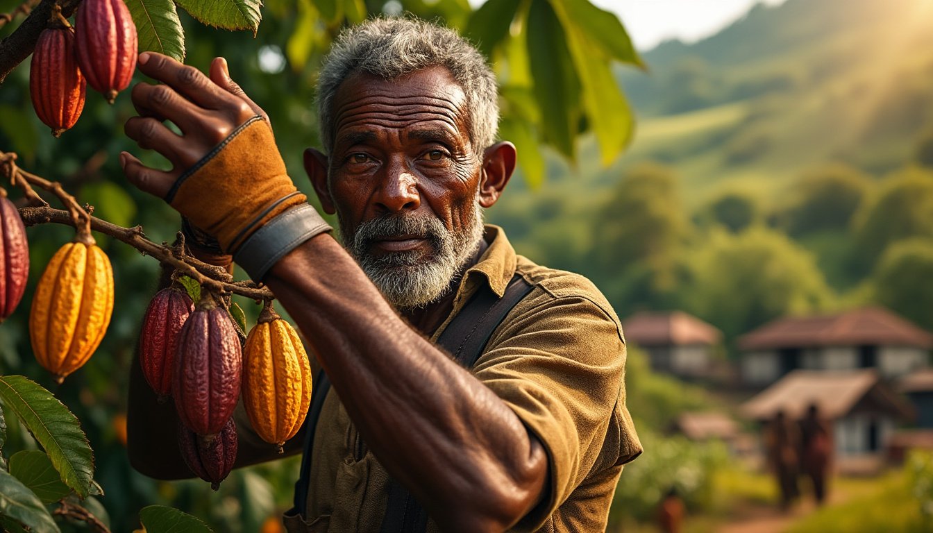 découvrez la réalité méconnue des conditions de travail des cultivateurs de cacao. plongez dans un univers où chaque fève raconte l'histoire de ces artisans, souvent oubliés, qui œuvrent dans l'ombre pour produire ce délice chocolaté. un éclairage sur leurs défis, luttes et espérances.