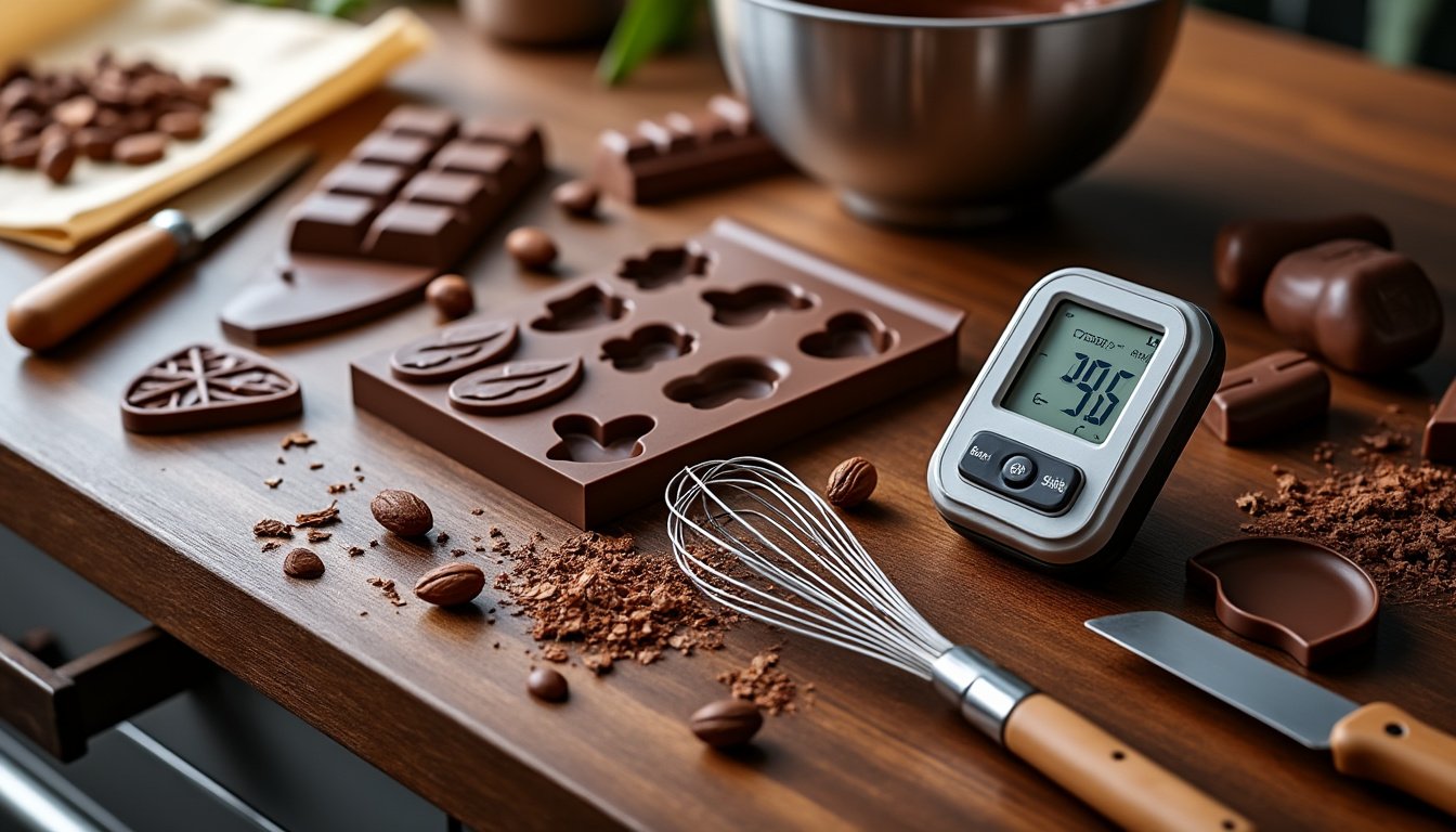 découvrez les outils indispensables pour travailler le chocolat avec succès. que vous soyez un passionné ou un professionnel, cette liste d'ustensiles vous aidera à réaliser des créations chocolatées parfaites, alliant technique et créativité.