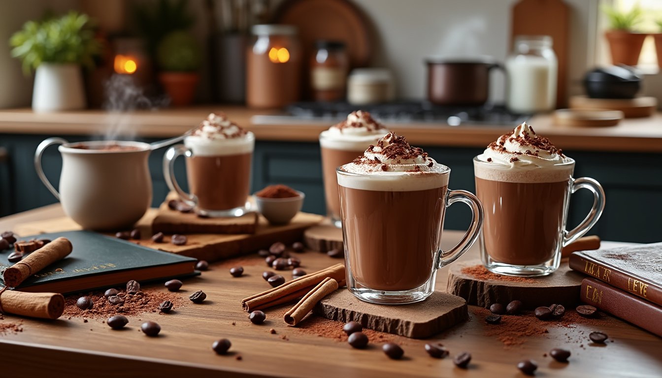 découvrez des recettes délicieuses et réconfortantes de boissons chocolatées maison. que ce soit pour un moment gourmand en famille ou entre amis, apprenez à préparer des chocolats chauds crémeux et d'autres délices sucrés qui raviront vos papilles !