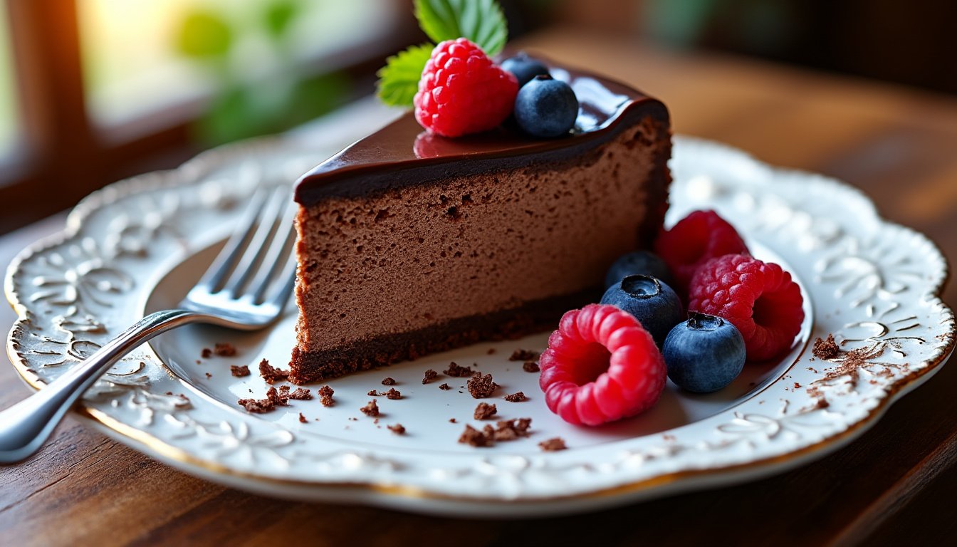 découvrez notre recette de cheesecake au chocolat, une délicieuse variante gourmande qui ravira les amateurs de douceurs. alliant la richesse du chocolat à la texture crémeuse du cheesecake, cette gourmandise est parfaite pour toutes les occasions.