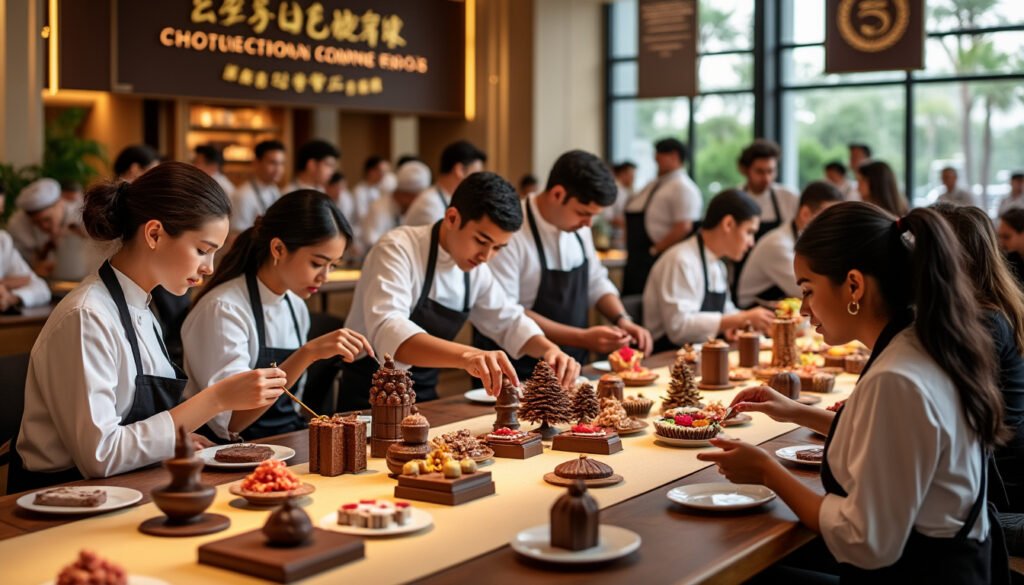 découvrez l'univers fascinant des compétitions internationales de chocolatiers, où passion et créativité s'unissent pour célébrer l'art du chocolat. plongez dans cet événement captivant qui met en avant le talent et l'innovation des artisans chocolatiers du monde entier.