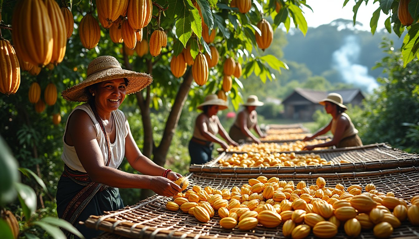 découvrez les étapes essentielles du séchage du cacao, un processus riche en savoir-faire et en traditions locales. plongez dans l'univers fascinant de cette culture, où chaque méthode préserve la qualité et les saveurs uniques du chocolat.