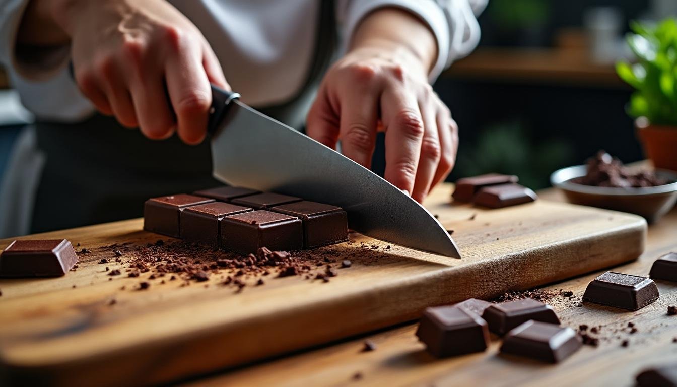 découvrez nos astuces simples et efficaces pour concasser du chocolat noir proprement, sans en mettre partout et en préservant la texture idéale pour vos recettes gourmandes.